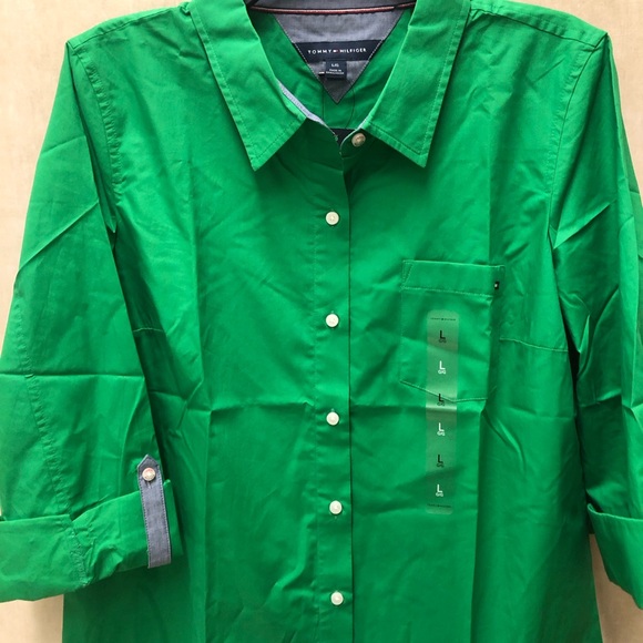 Tommy Hilfiger Men's Green Shirt size L - Picture 1 of 4